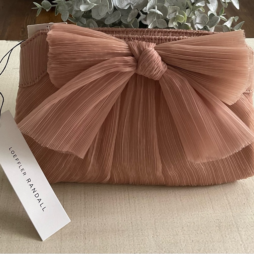 Loeffler Randall Pink Pleated Clutch